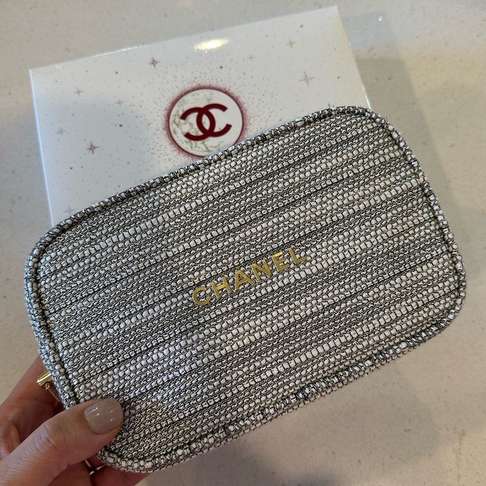 NIB Chanel Makeup Bag with Purse Strap Hardware